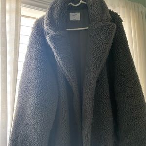 NEW Gray old navy teddy coat (NWOT)